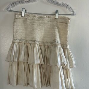 Reset By Jane 
Elegant Cream Tiered Skirt